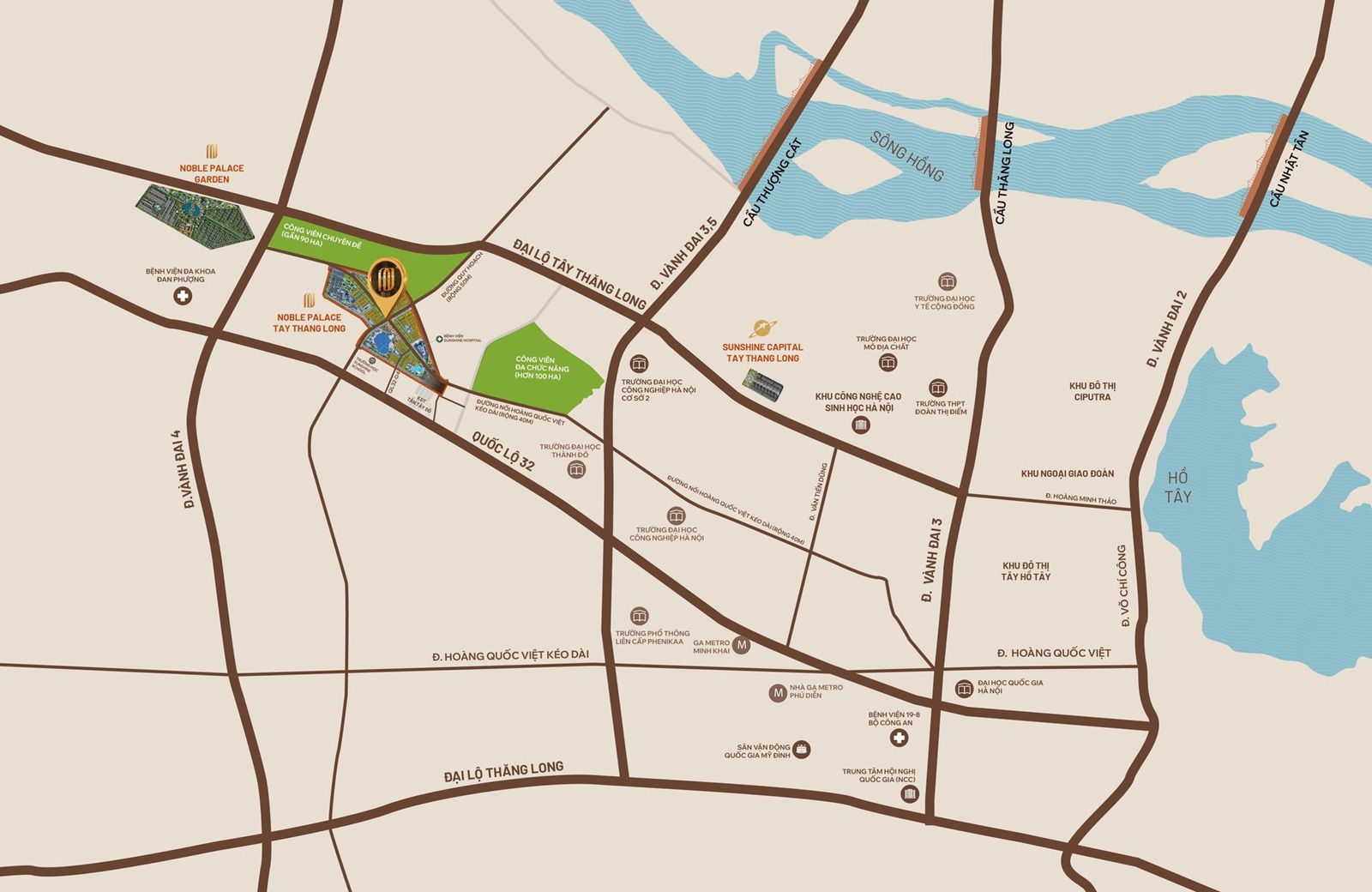 Vi Tri Du An Noble Palace Tay Thang Long